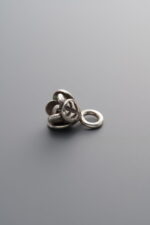 925 Sterling Silver-Antiqued-Leaf Dainty Flower Pattern Spacer Bead-10mm