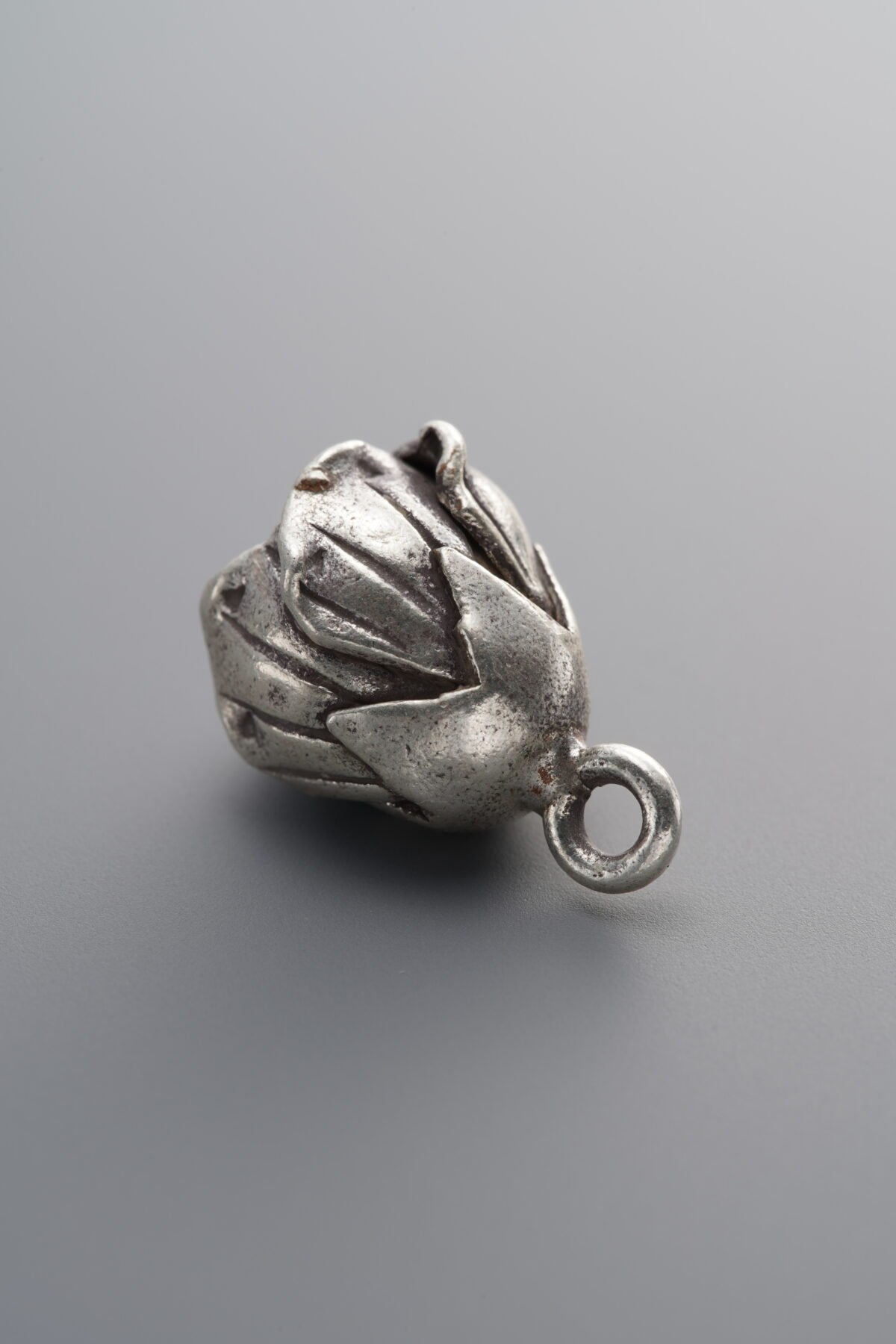 925 Sterling Silver-Antiqued-Rose Flower Pendant-16mm - Image 3