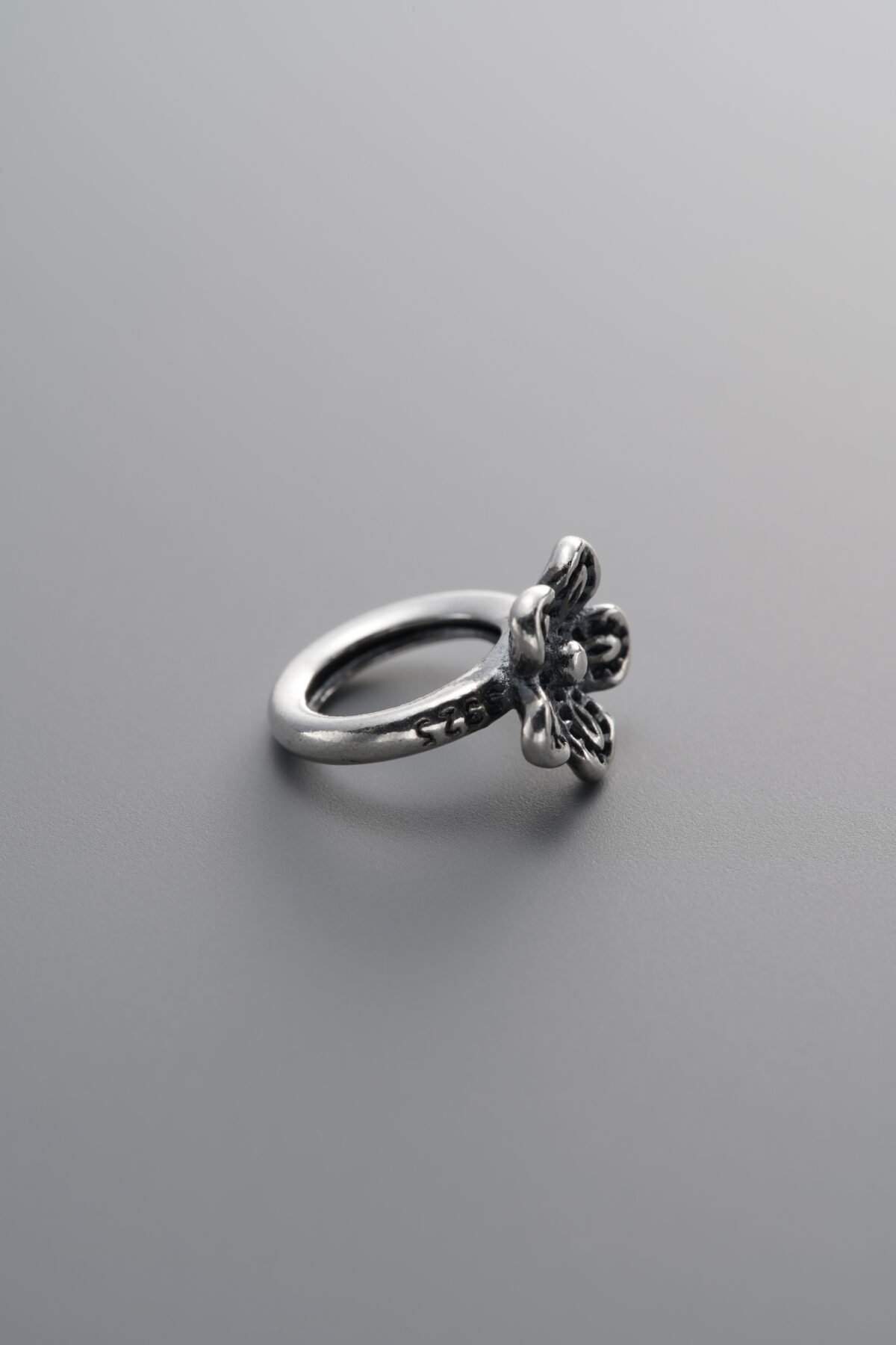 925 Sterling Silver-Antiqued-Dainty Flower Spacer Bead Circle-10mm - Image 3