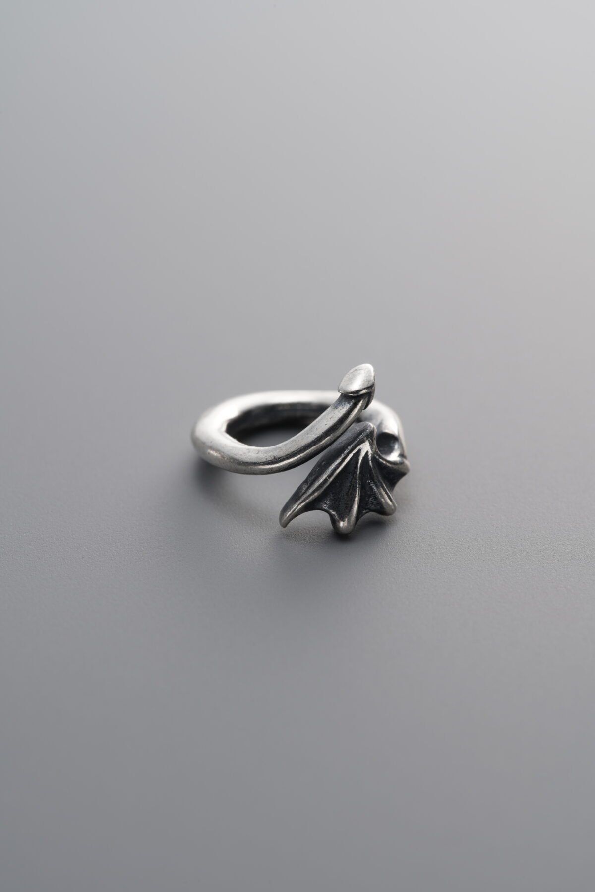 925 Sterling Silver-Antiqued-Open Bone Wing Spacer Bead Hoop-10mm - Image 3
