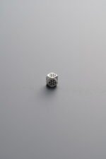 925 Sterling Silver-Antiqued-Printed Octagonal Spacer Bead-3mm - Image 2