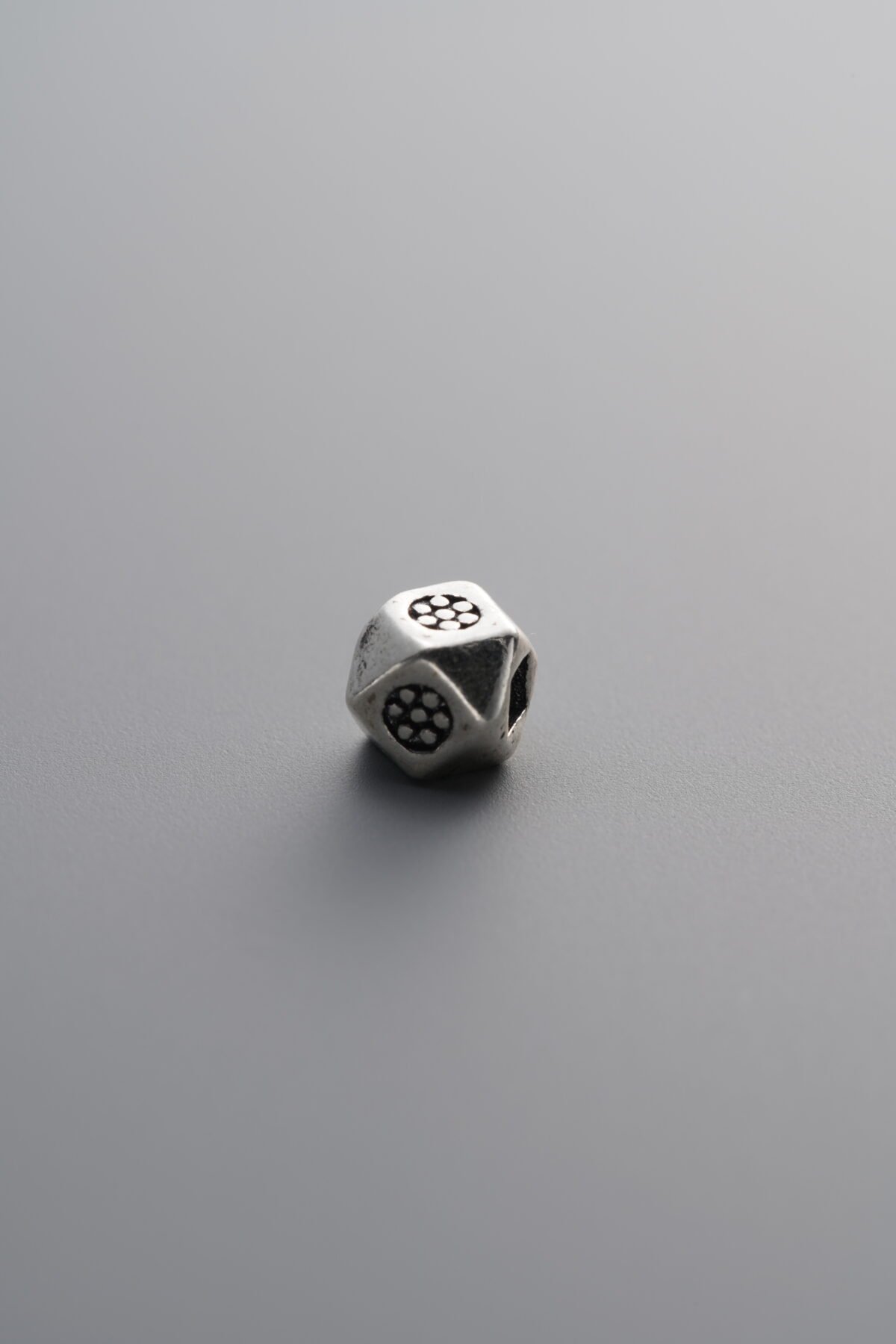 925 Sterling Silver-Antiqued-Octagonal Bead-4mm - Image 3