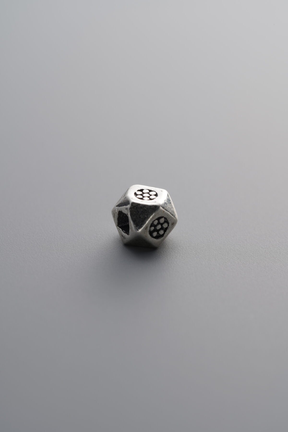 925 Sterling Silver-Antiqued-Octagonal Bead-4mm - Image 1