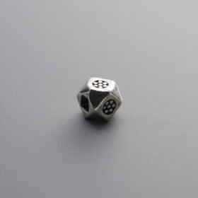 925 Sterling Silver-Antiqued-Octagonal Bead-4mm