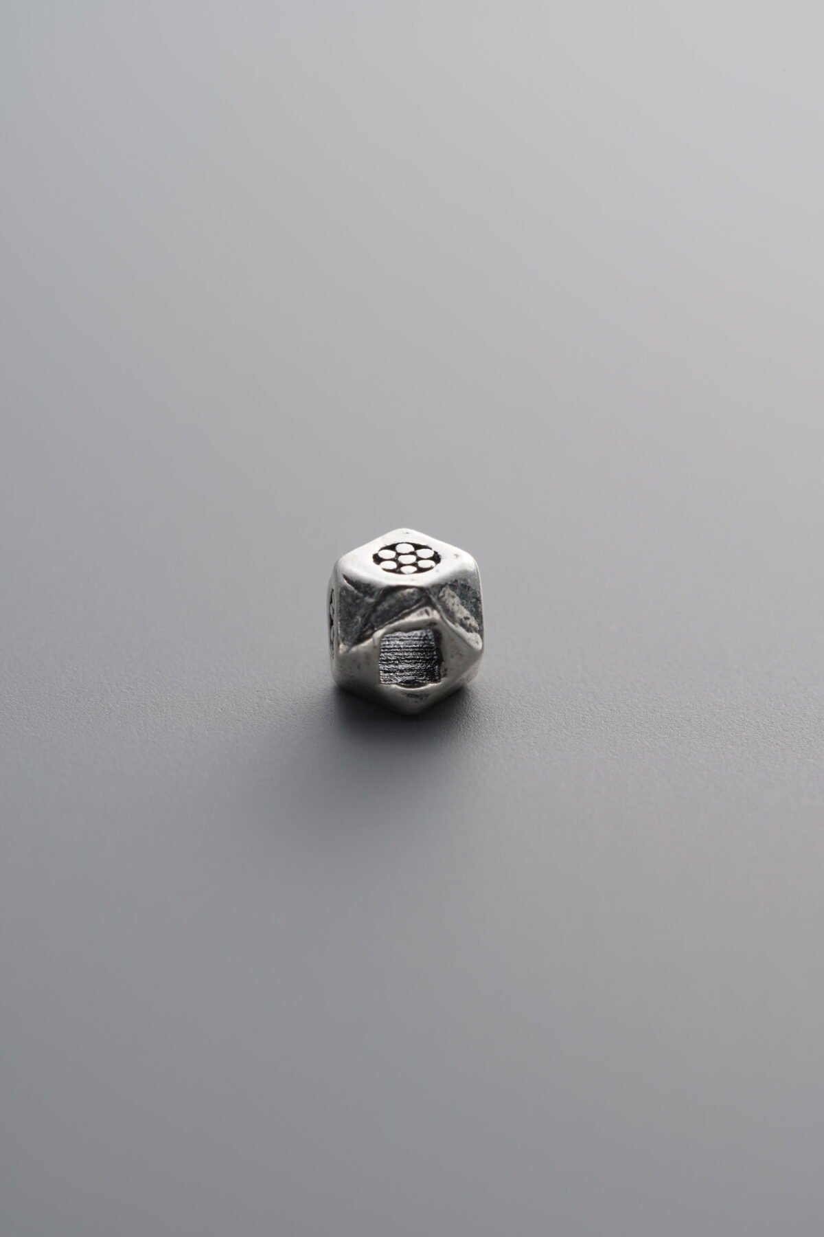 925 Sterling Silver-Antiqued-Octagonal Bead-4mm - Image 2