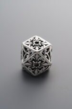 925 Sterling Silver-Antiqued-Openwork Octagonal Bead-14mm - Image 4