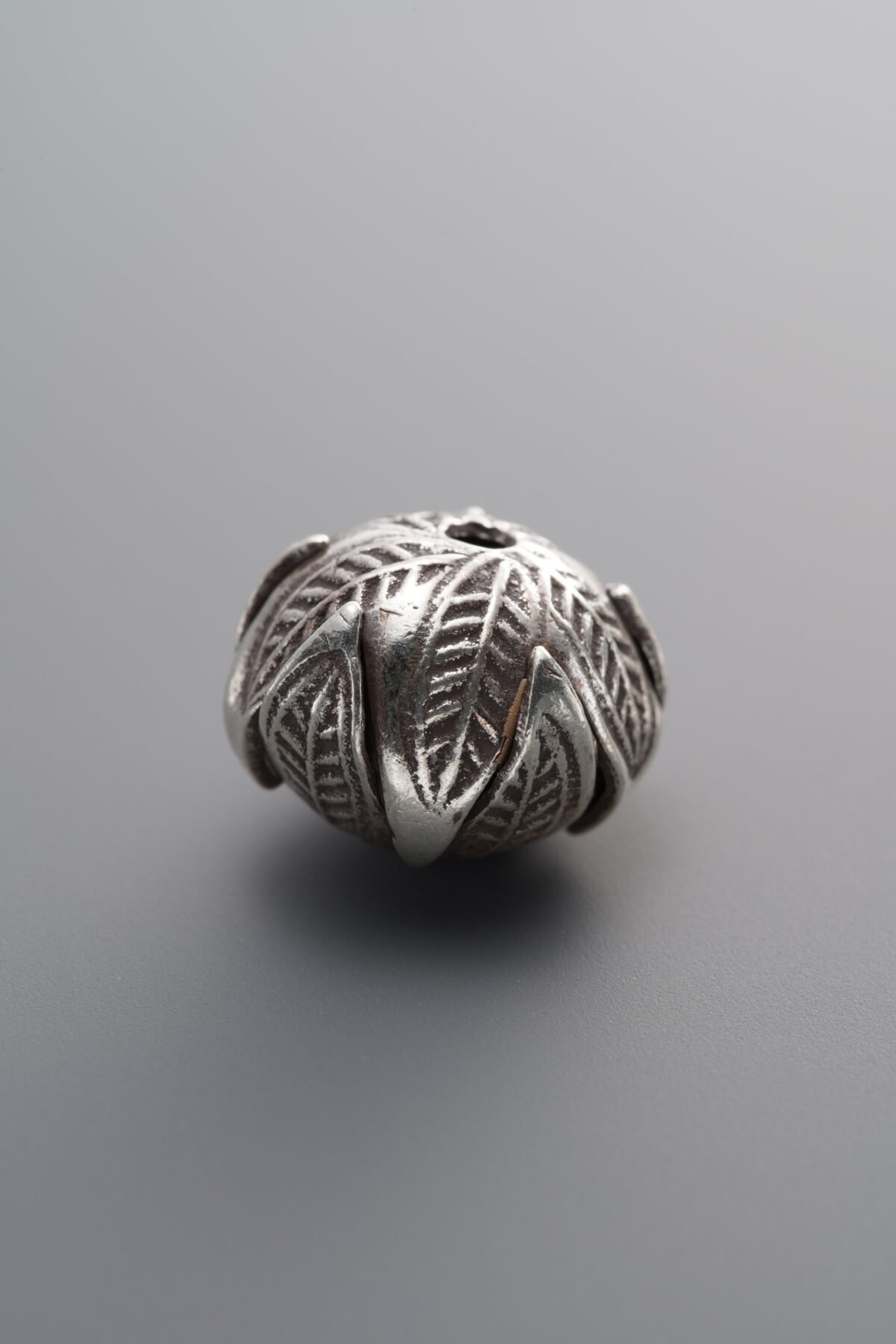 925 Sterling Silver-Antiqued-Large Bud Spacer Bead-12mm - Image 3