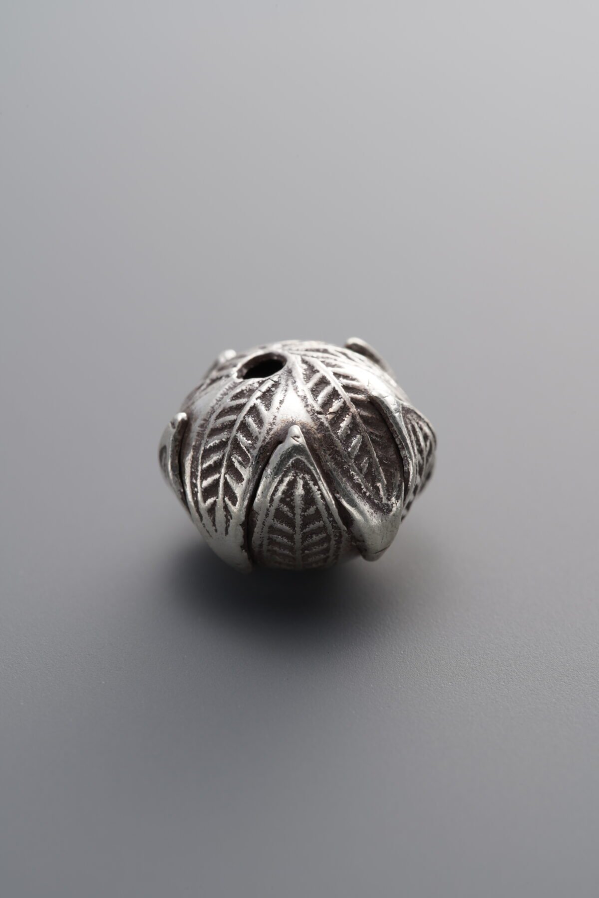 925 Sterling Silver-Antiqued-Large Bud Spacer Bead-12mm - Image 2