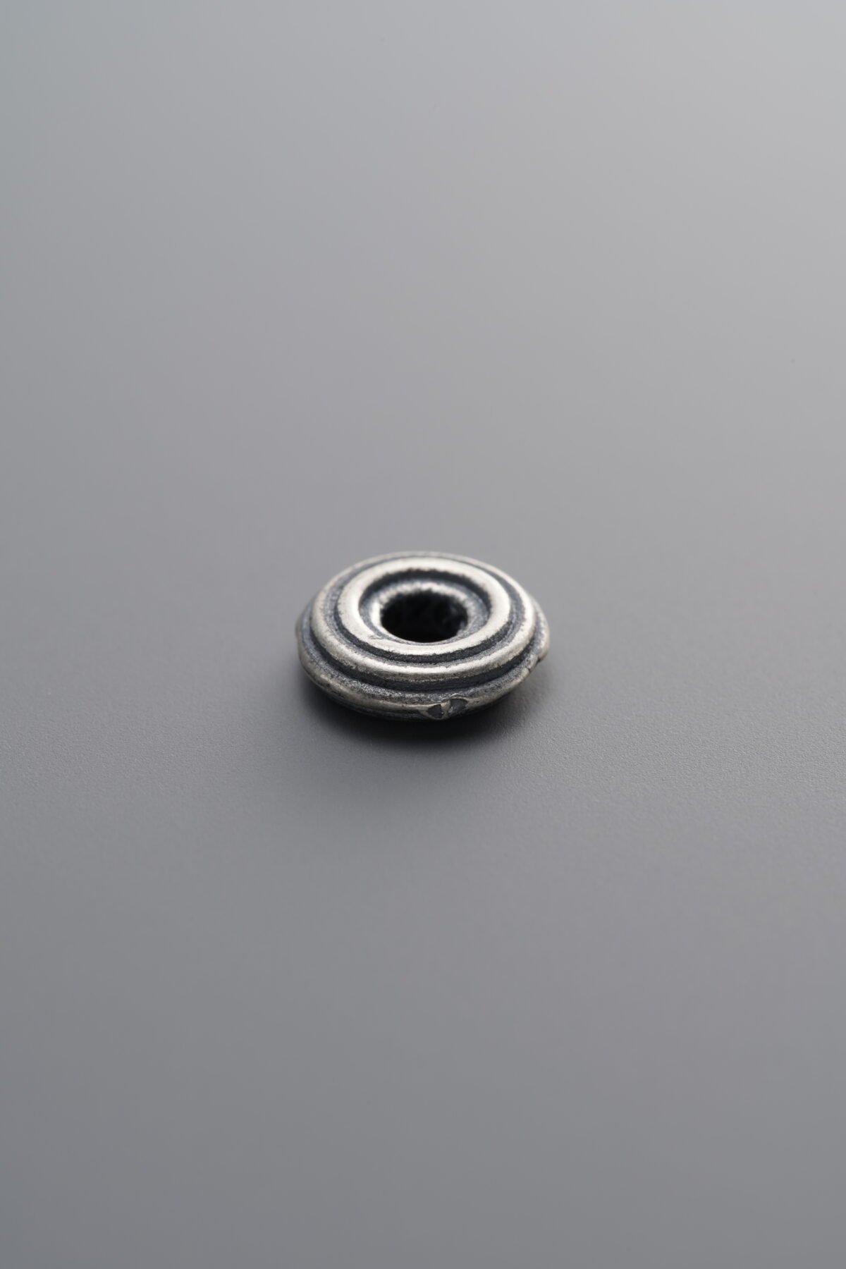 925 Sterling Silver-Antiqued-Striped Pattern Spacer Bead-8mm - Image 3