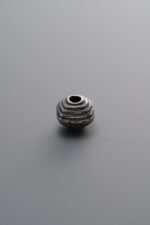 925 Sterling Silver-Antiqued-Square Horizontal Striped Ring Spacer Bead-7mm