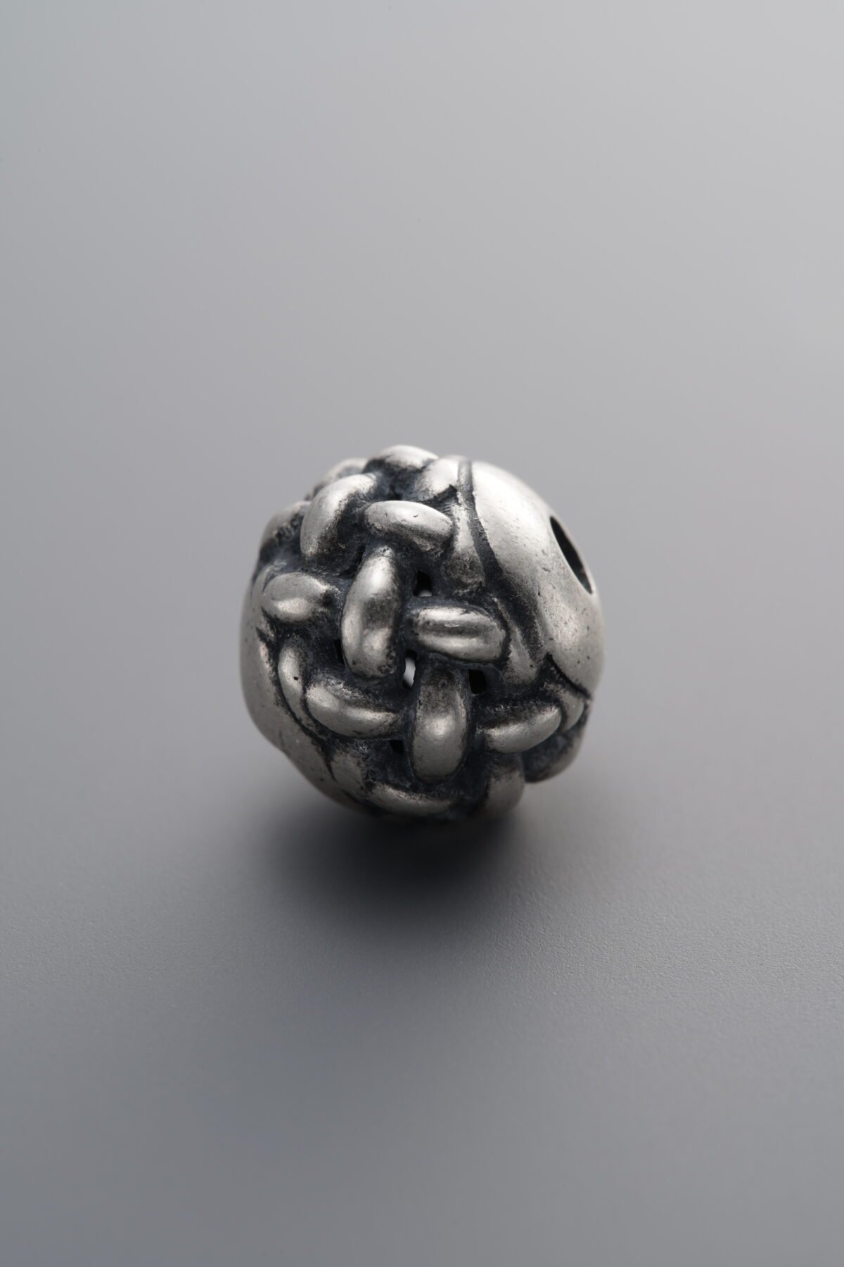 925 Sterling Silver-Antiqued-Braided Spacer Bead-12mm - Image 2