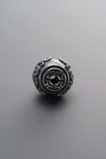 925 Sterling Silver-Antiqued-Lotus Flower Pattern Spacer Bead-10mm - Image 2
