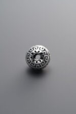 925 Sterling Silver-Antiqued-Key Pattern Spacer Bead-8mm - Image 3