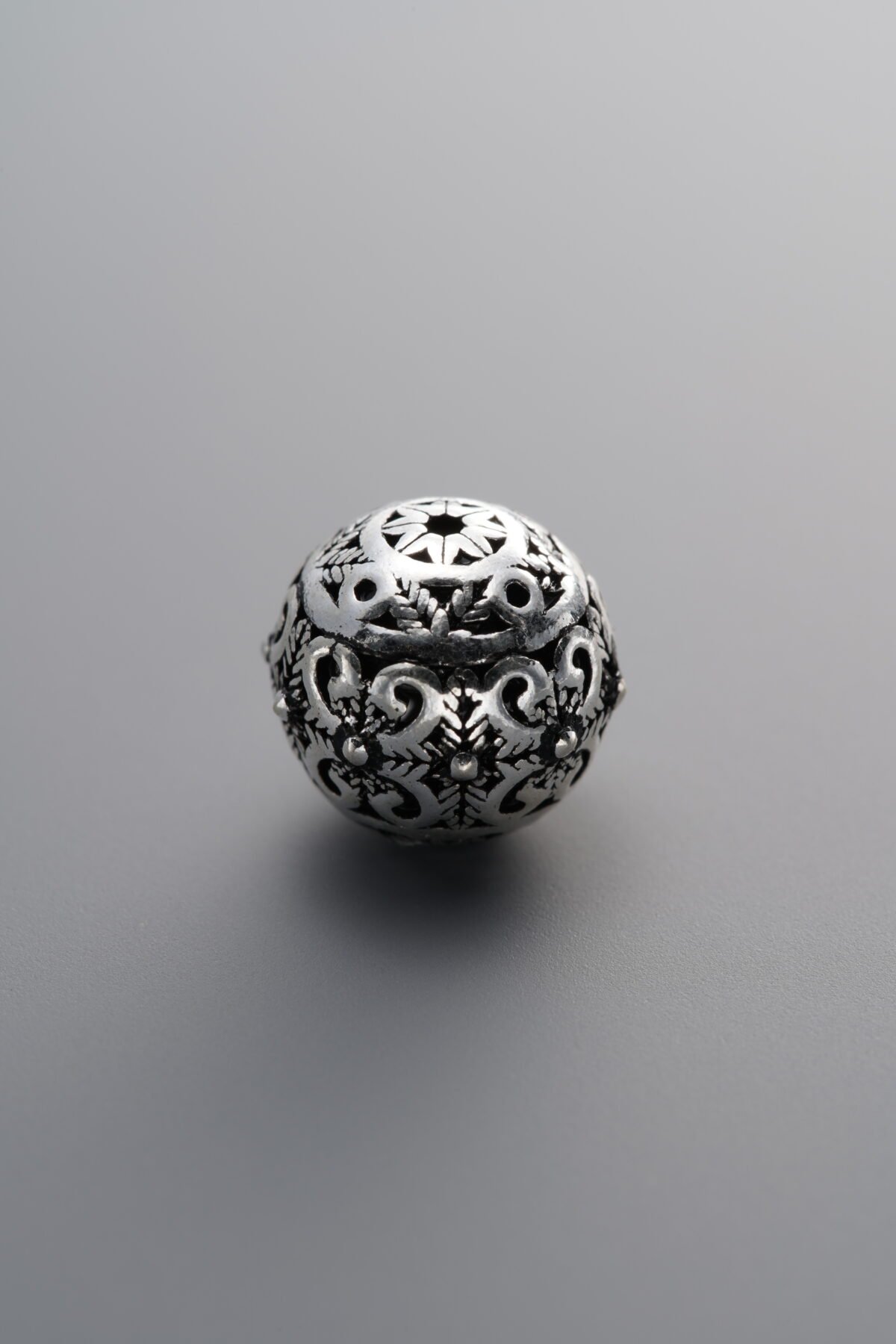 925 Sterling Silver-Antiqued-Openwork Spacer Bead-10mm - Image 1