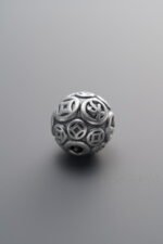 925 Silver-Vintage-"Wealth from All Directions" Spacer Beads-10mm - Image 3