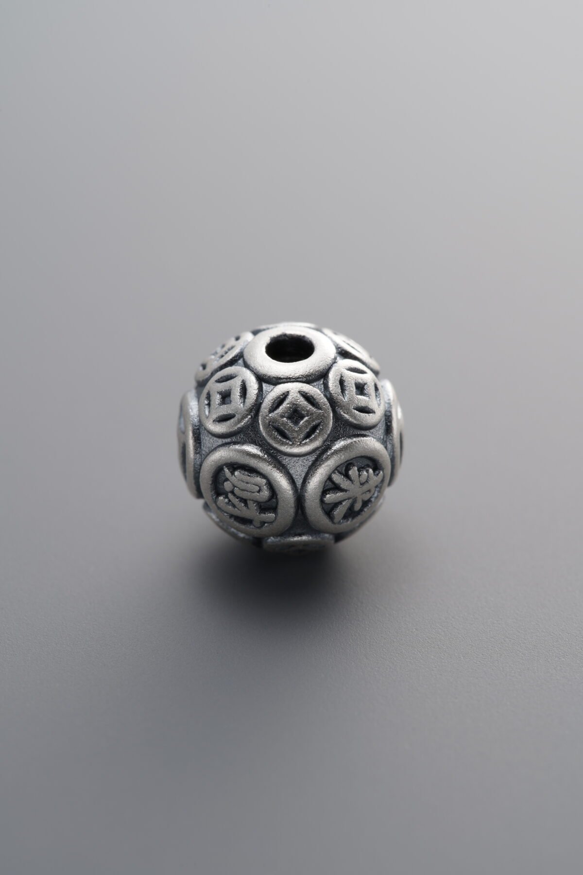 925 Sterling Silver-Antiqued-"Prosperity Compass" Spacer Bead-10mm - Image 2