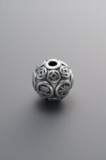 925 Sterling Silver-Antiqued-"Prosperity Compass" Spacer Bead-10mm - Image 2