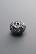 925 Silver-Vintage-Auspicious Cloud Flat Beads-12mm - Image 3