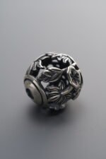 925 Sterling Silver-Antiqued-Openwork Lotus Leaf Spacer Bead-13mm - Image 3