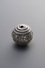 925 Sterling Silver-Antiqued-SunFlower Pattern Spacer Bead-12mm - Image 3