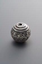 925 Sterling Silver-Antiqued-SunFlower Pattern Spacer Bead-12mm - Image 2