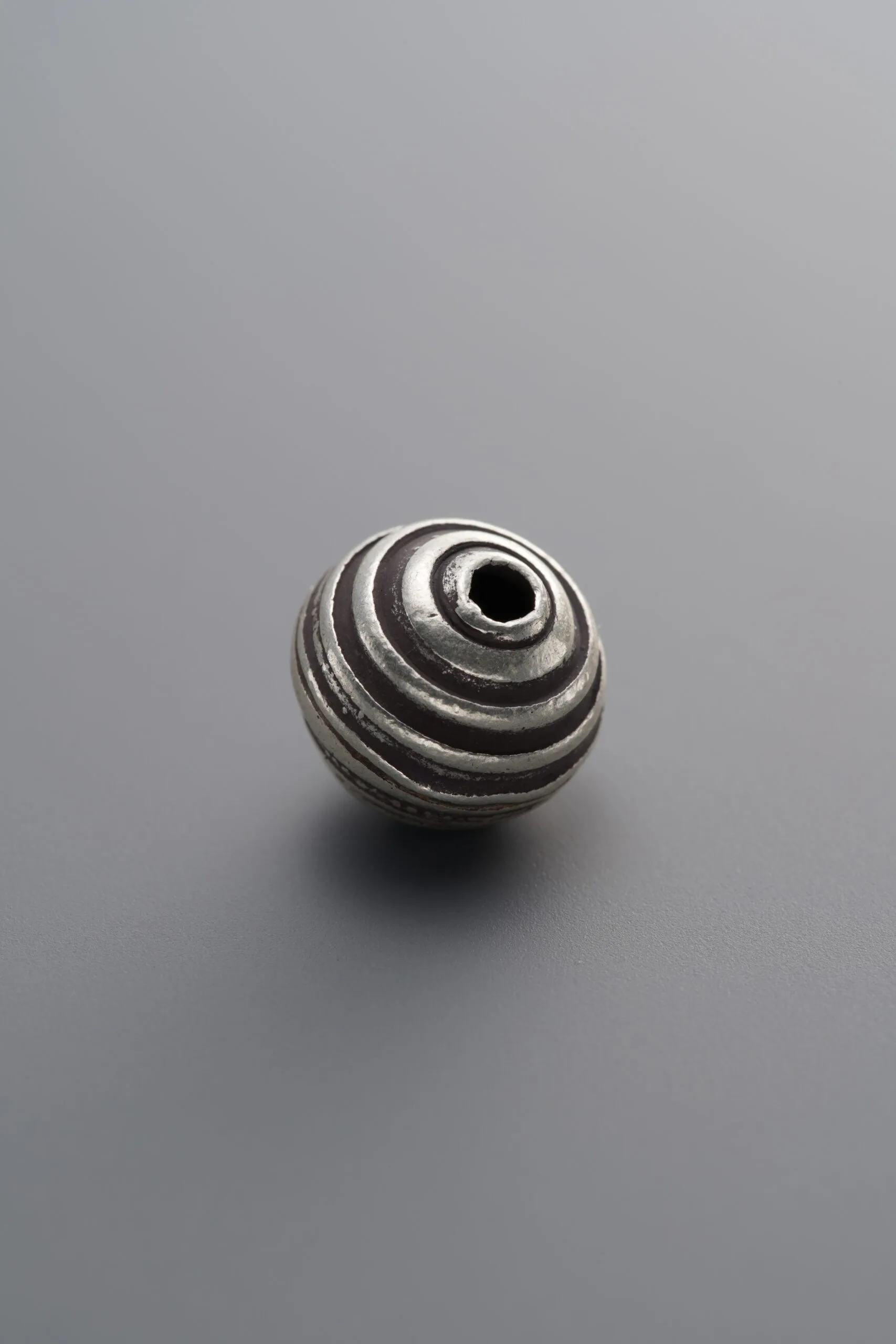 925 Sterling Silver-Antiqued-Spiral Spacer Bead-8mm - Image 1