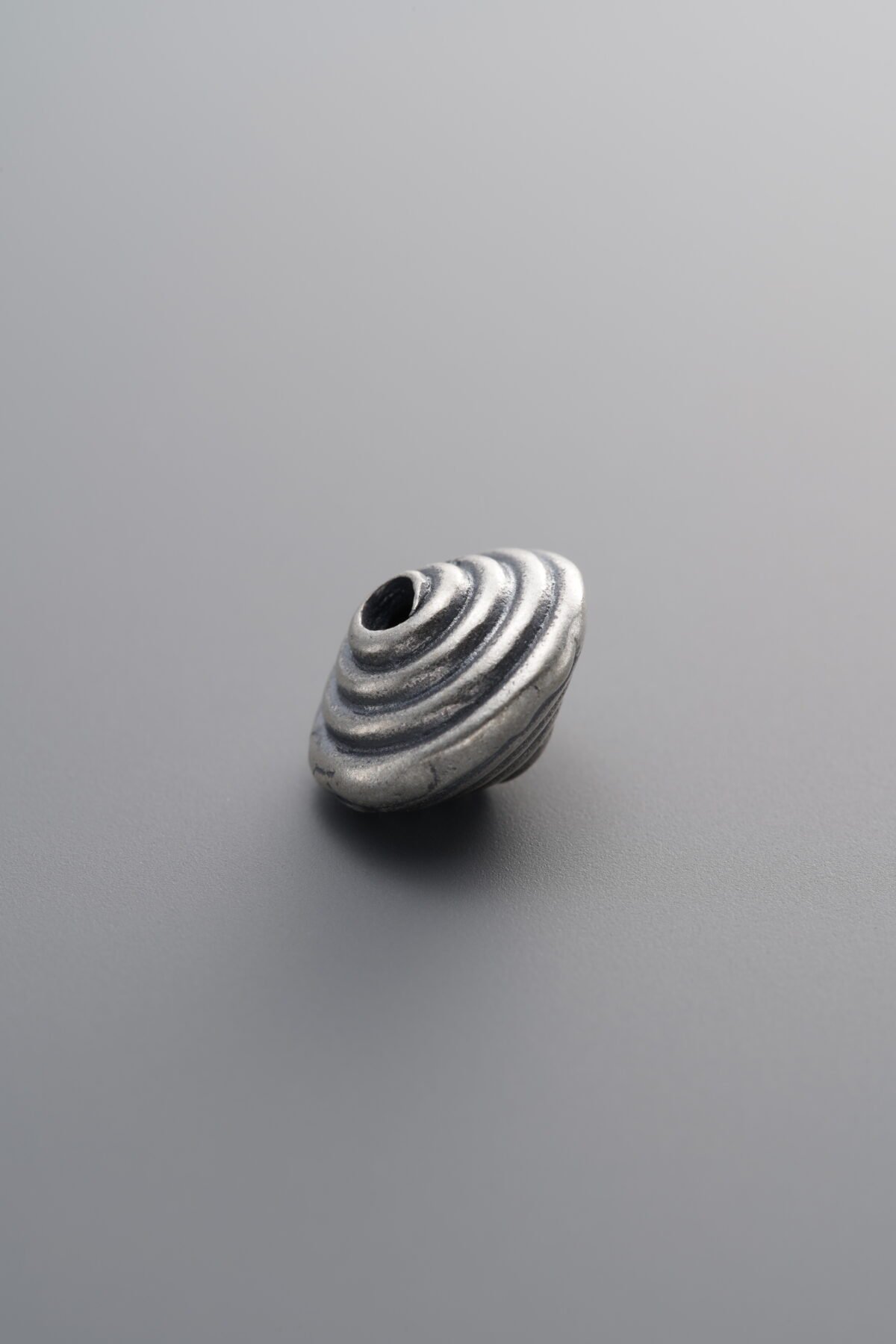 925 Sterling Silver-Antiqued-Rondelle Spacer Bead-10mm - Image 1