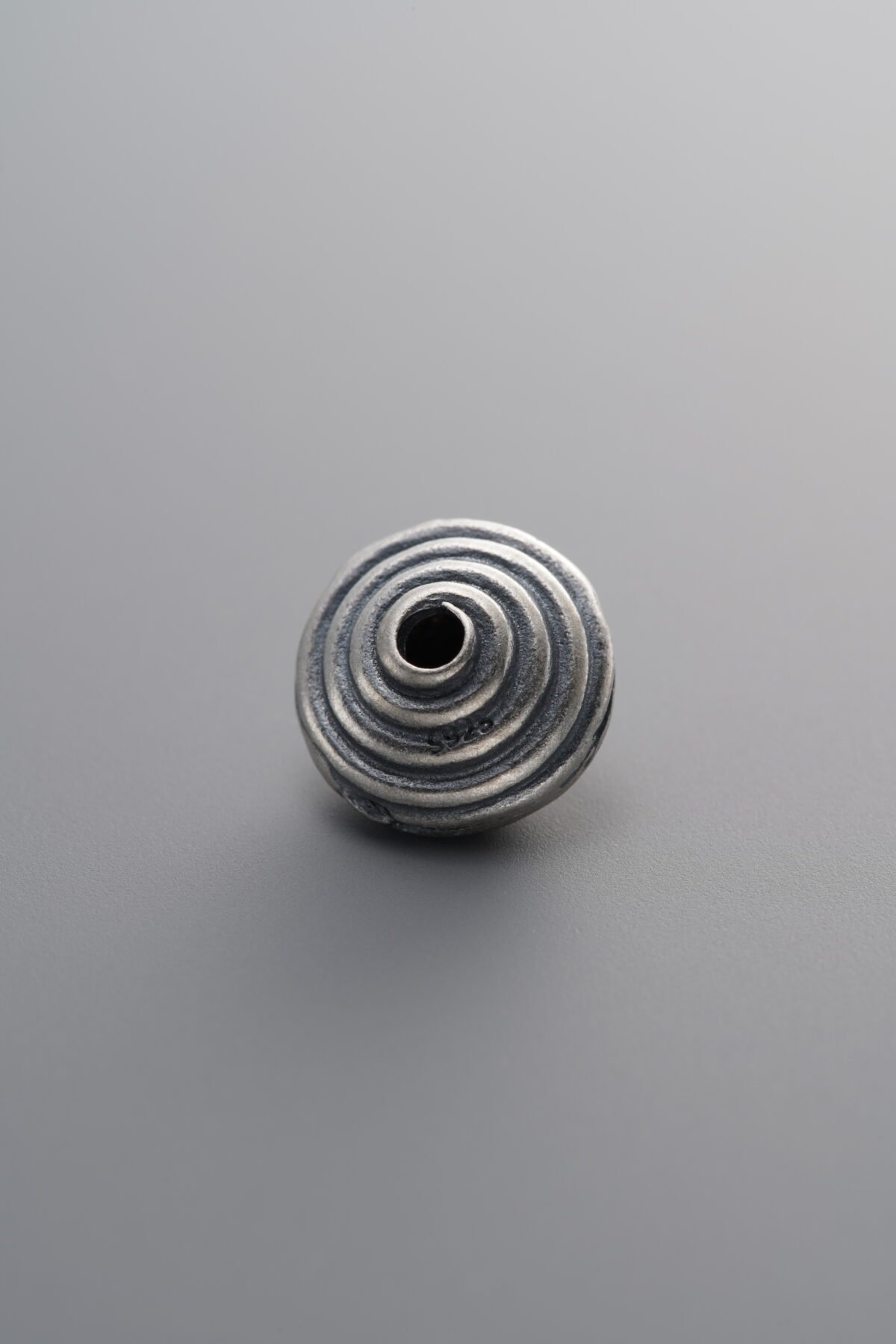 925 Sterling Silver-Antiqued-Rondelle Spacer Bead-10mm - Image 2