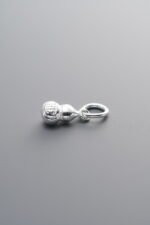 925 Sterling Silver-Antiqued-Gourd Pendant-9mm - Image 2