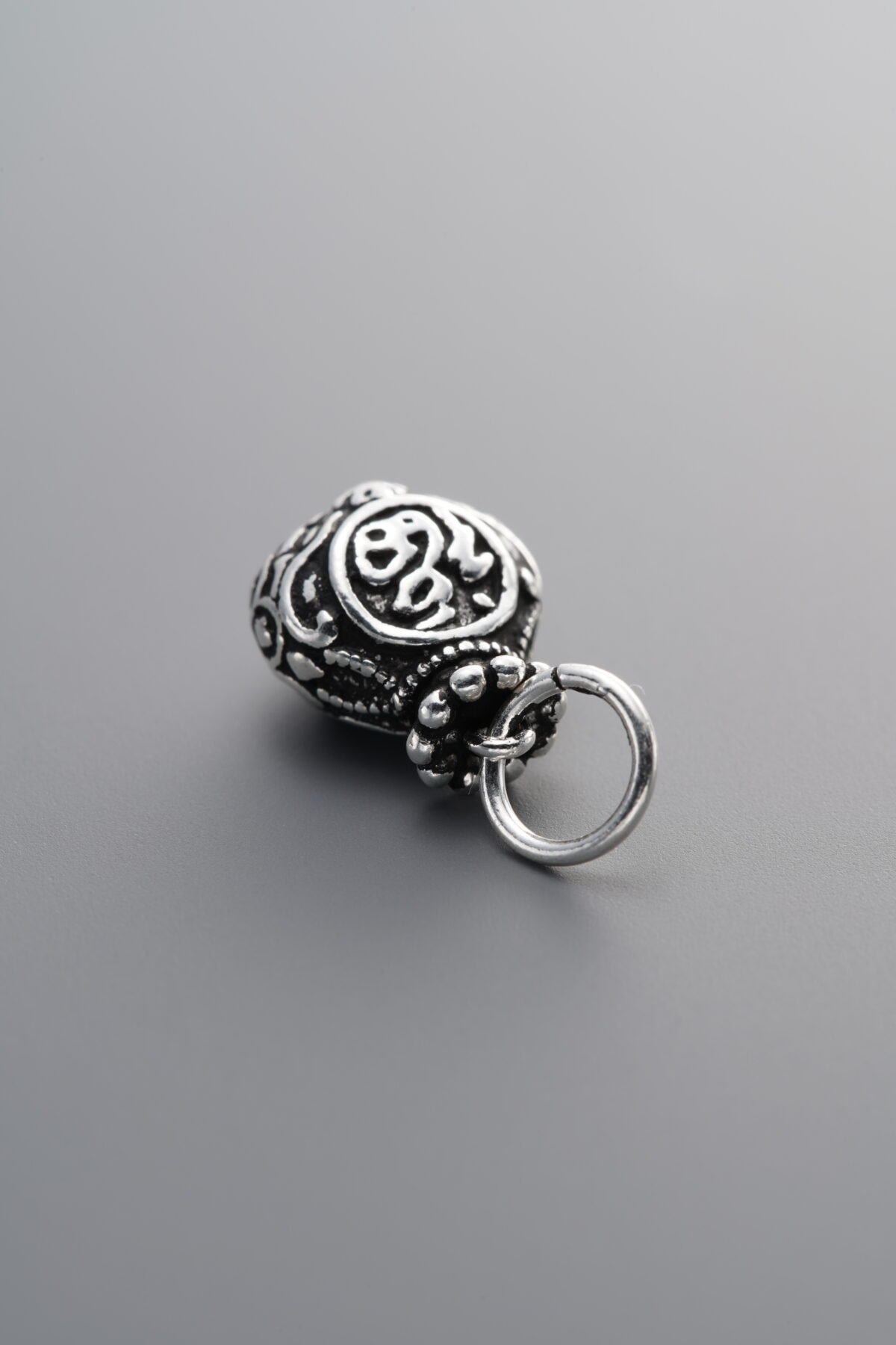 925 Sterling Silver-Antiqued-Lucky Bag Pendant-12mm - Image 1