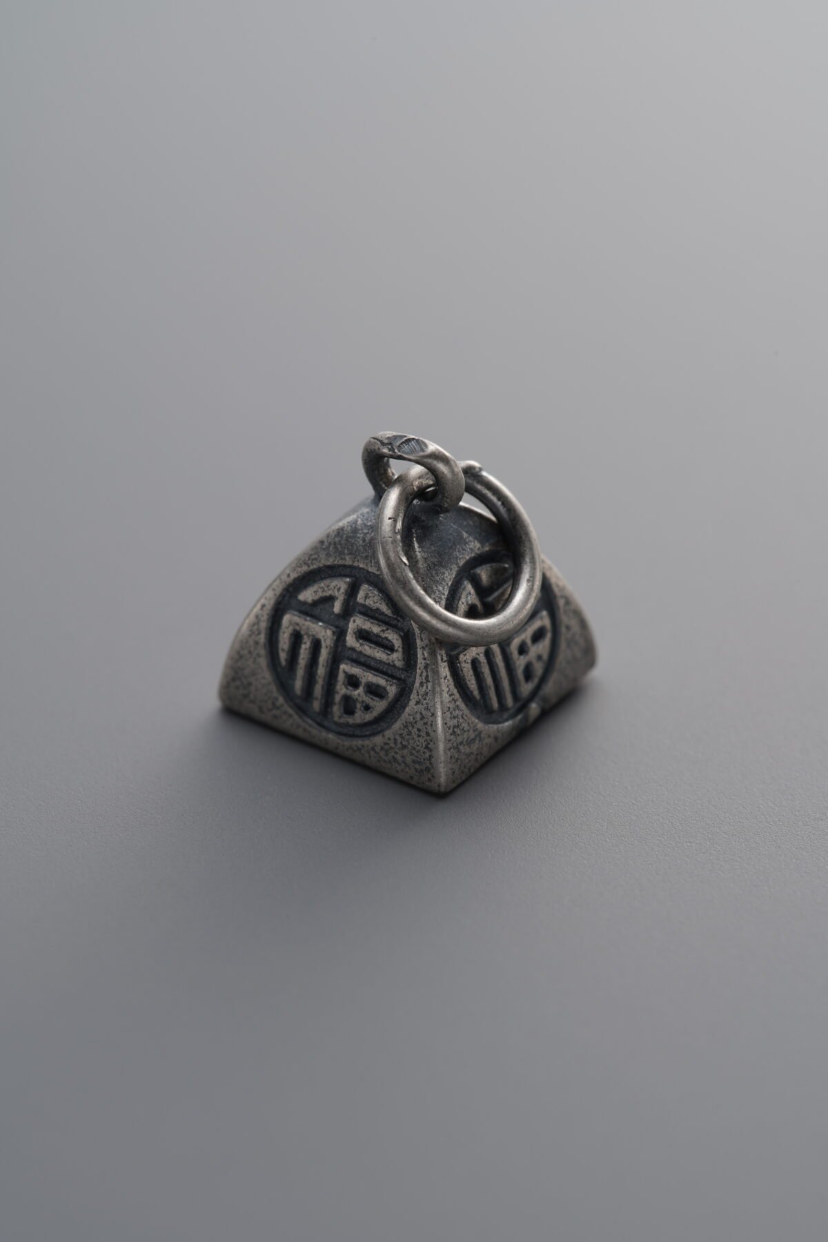 925 Sterling Silver-Antiqued-Longevity Lock Pendant-10mm - Image 4