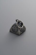 925 Sterling Silver-Antiqued-Longevity Lock Pendant-10mm - Image 4