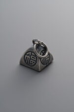 925 Sterling Silver-Antiqued-Longevity Lock Pendant-10mm - Image 4