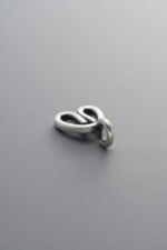 925 Sterling Silver-Antiqued-Line Heart Pendant-11mm - Image 3