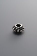 925 Sterling Silver-Antiqued-Rondelle Bead-8mm