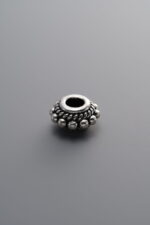 925 Sterling Silver-Antiqued-Rondelle Bead-8mm