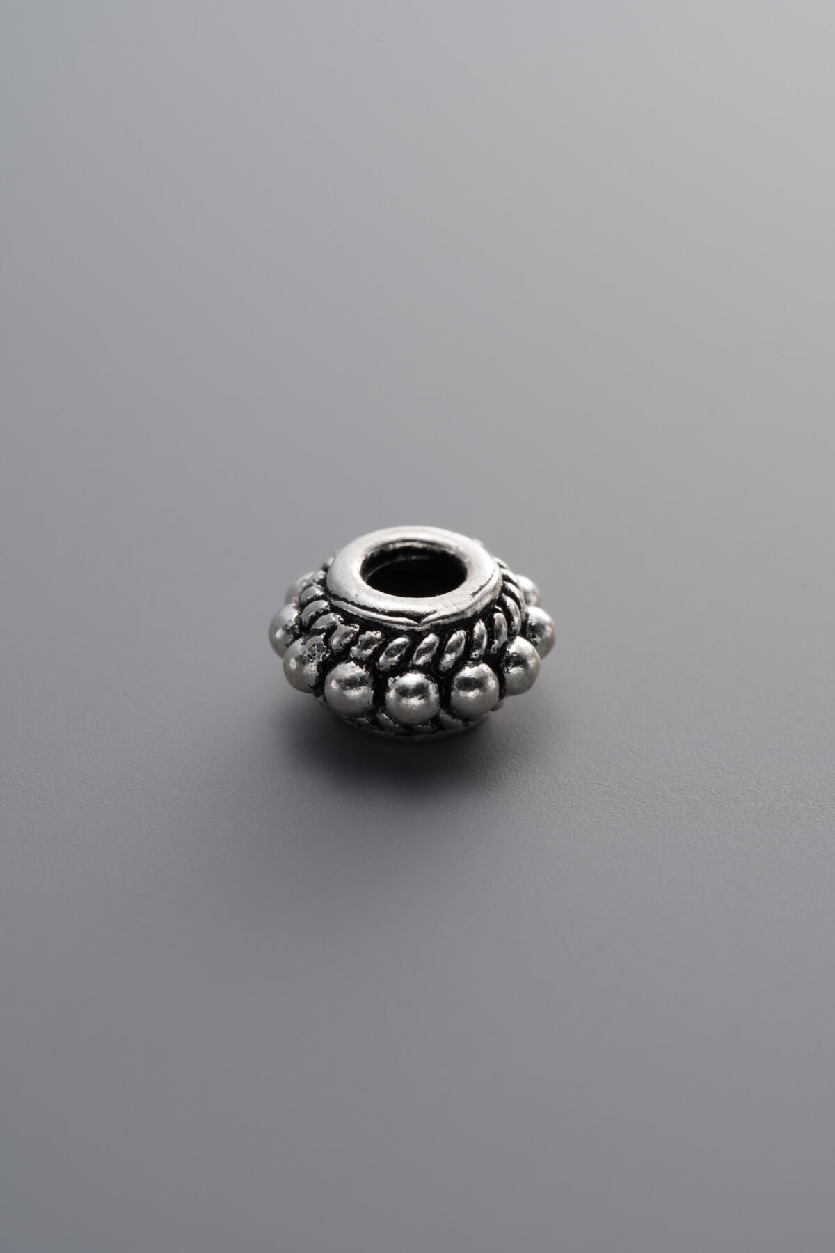 925 Sterling Silver-Antiqued-Rondelle Bead-8mm - Image 3