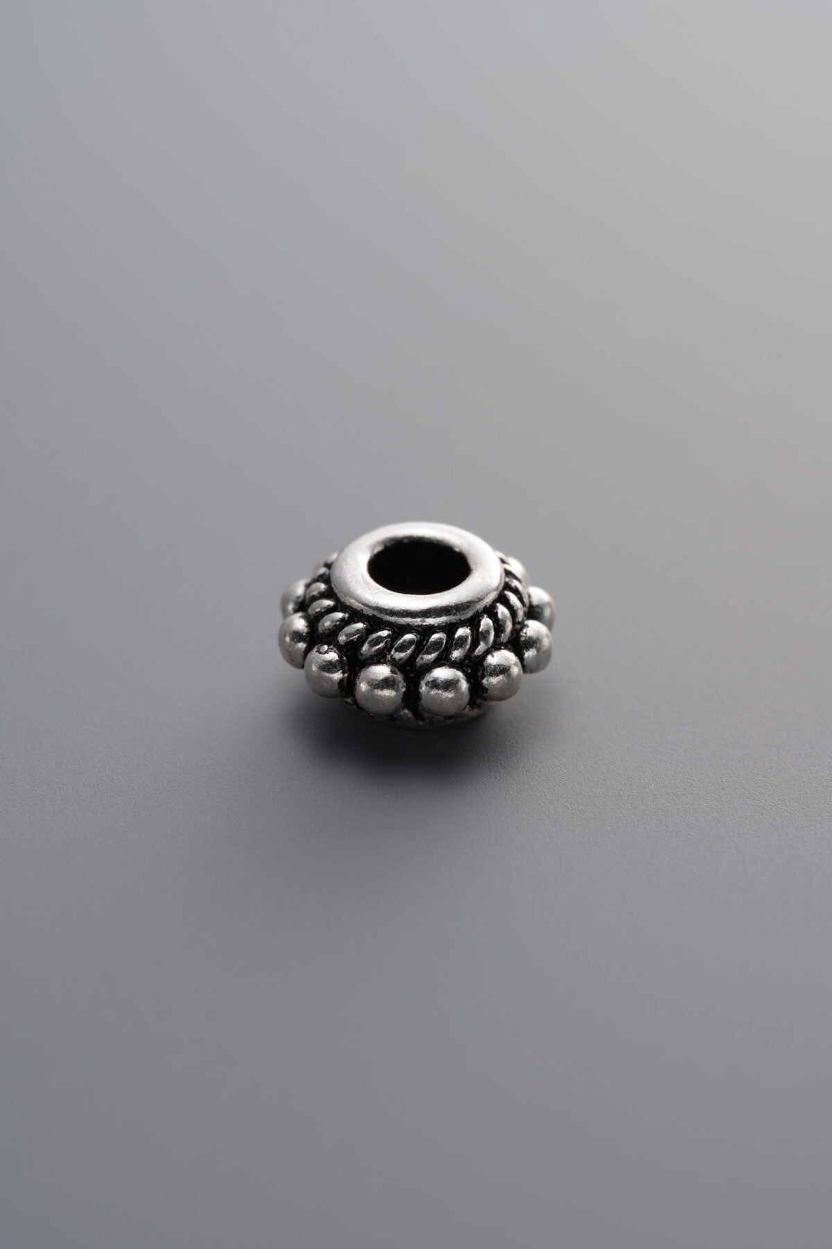 925 Sterling Silver-Antiqued-Rondelle Bead-8mm - Image 2