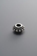 925 Sterling Silver-Antiqued-Rondelle Bead-8mm - Image 2