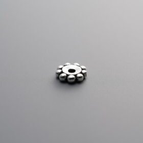925 Sterling Silver-Antiqued-Rondelle Disc Spacer Bead-5mm