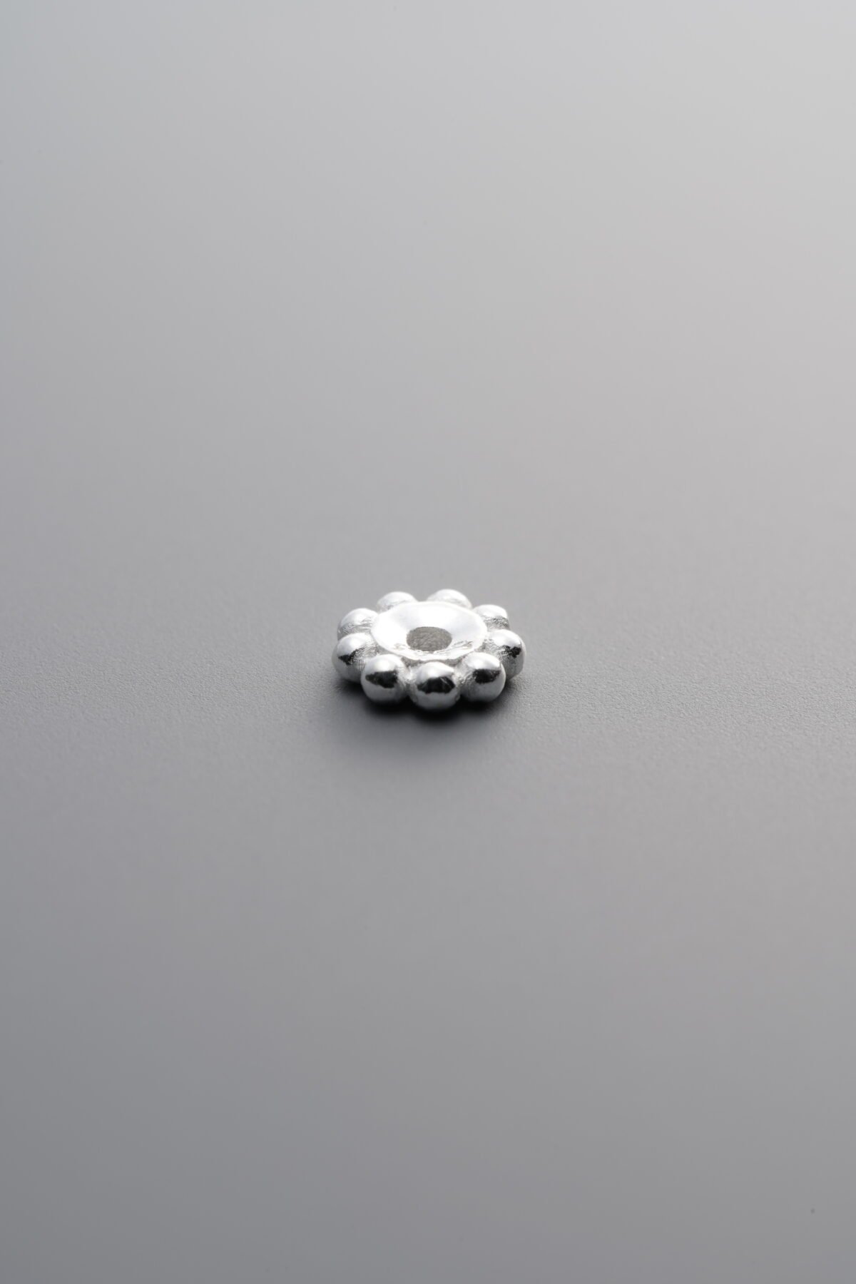 925 Sterling Silver-Antiqued-Rondelle Disc Spacer Bead-5mm - Image 4