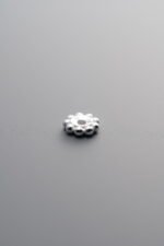 925 Sterling Silver-Antiqued-Rondelle Disc Spacer Bead-5mm - Image 3