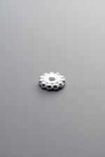 925 Sterling Silver-Antiqued-Rondelle Disc Spacer Bead-7mm - Image 4