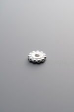 925 Sterling Silver-Antiqued-Rondelle Disc Spacer Bead-7mm - Image 3