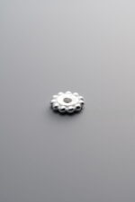 925 Sterling Silver-Antiqued-Rondelle Disc Spacer Bead-7mm - Image 2