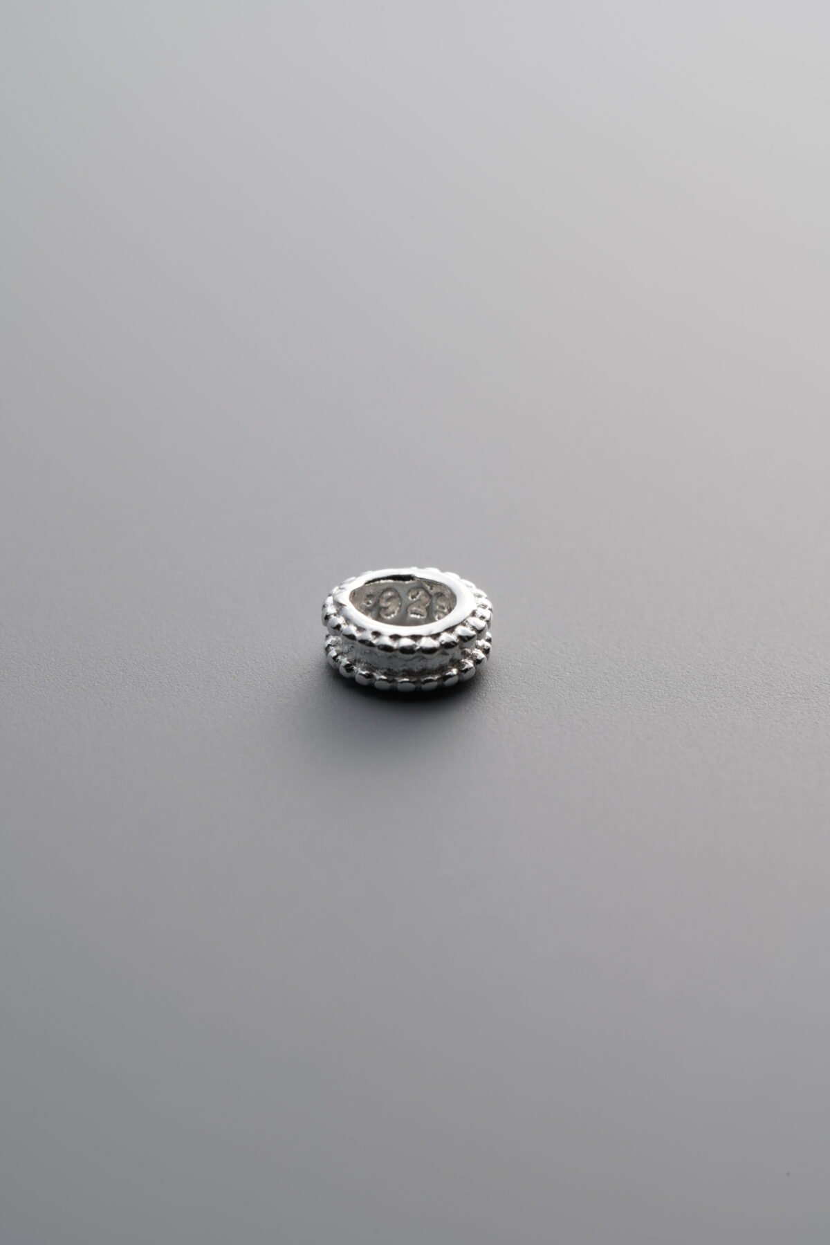 E7-57 (3) 925 Sterling Silver-Bright-Double Row Wheel Bead Spacer Bead-5mm - Image 1