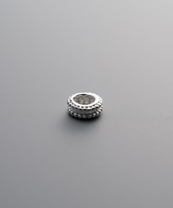 925 Silver-Plain-Double Row Wheel Bead Spacer Bead-5mm