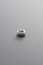 925 Sterling Silver-Bright-Double Row Wheel Bead Spacer Bead-5mm - Image 2