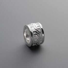 925 Silver-Plain-Wheel & Auspicious Cloud Spacer Bead-8mm