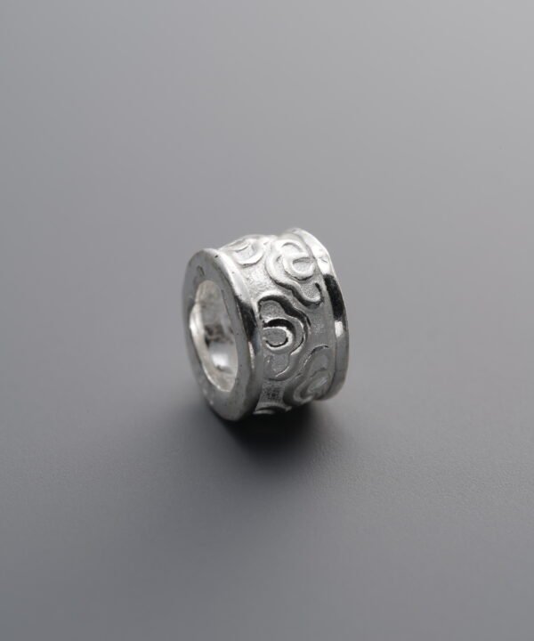 925 Silver-Plain-Wheel & Auspicious Cloud Spacer Bead-8mm